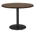 thumbnail image 1 of Pemberly Row 48" Round Top Breakroom Table Teak Round Black Base Standard Height, 1 of 2