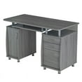 thumbnail image 1 of Pemberly Row 48"W Wood Computer Desk with Storage in Gray, 1 of 11