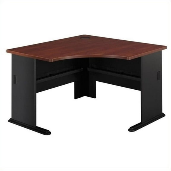 Pemberly Row 48W Corner Desk in Hansen Cherry