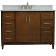 thumbnail image 1 of Pemberly Row 49" Single Rectangle Sink Vanity with Gray Granite Stone in Walnut, 1 of 11