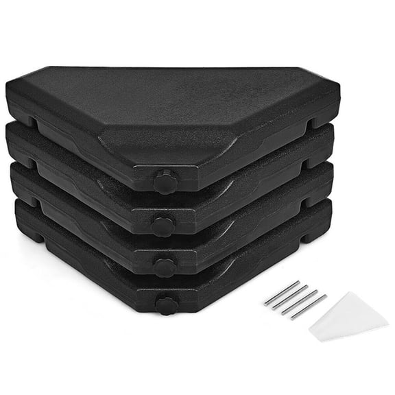 Pemberly Row 4PCS Cantilever Offset Umbrella Base Weight Sand Black
