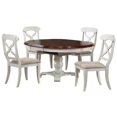 thumbnail image 1 of Pemberly Row 5-Pc 48" Round & 66" Oval Extending Dining Table & Side Chairs Set, 1 of 10