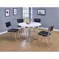 thumbnail image 1 of Pemberly Row 5-Piece Contemporary Metal Round Dining Set in Chrome and Black, 1 of 9