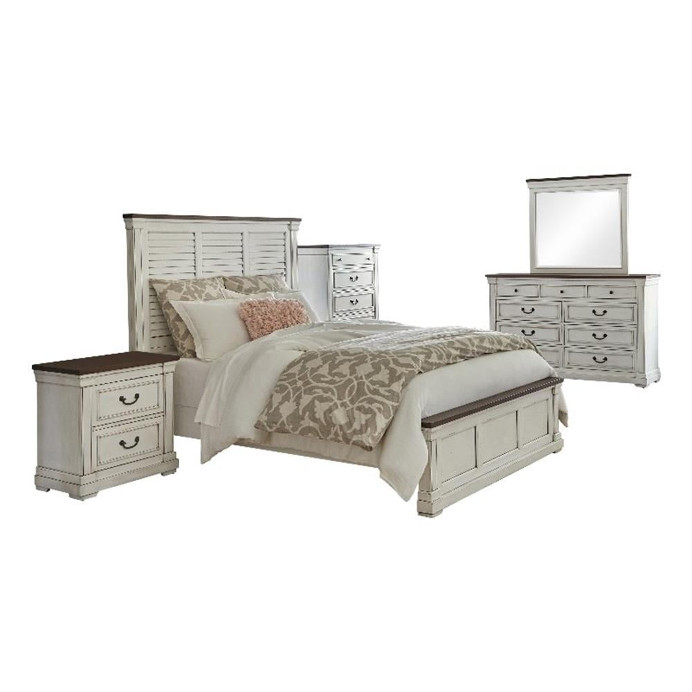 Pemberly Row 5-Piece Farmhouse Wood California King Panel Bedroom Set ...