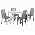 thumbnail image 1 of Pemberly Row 5-Piece Modern Wood Dining Set in White and Gray, 1 of 9