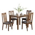 thumbnail image 1 of Pemberly Row 5 Piece Wood Dining Set in Warm Brown, 1 of 8