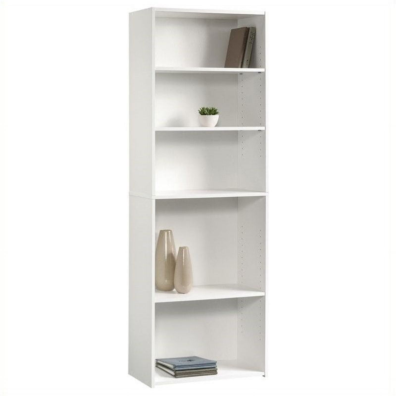 Pemberly Row 5 Shelf Bookcase in Soft White