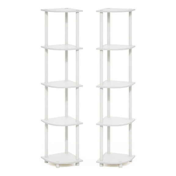 Pemberly Row 5-Tier Corner Display Rack Multipurpose Shelving (Set of 2)