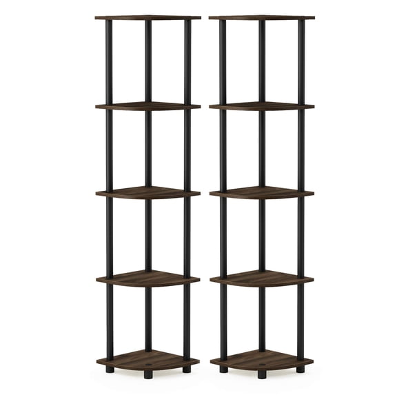 Pemberly Row 5-Tier Corner Display Rack Multipurpose Shelving (Set of 2)