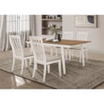 thumbnail image 1 of Pemberly Row 5-piece Coastal Wood Dining Set in Brown and Off White, 1 of 11