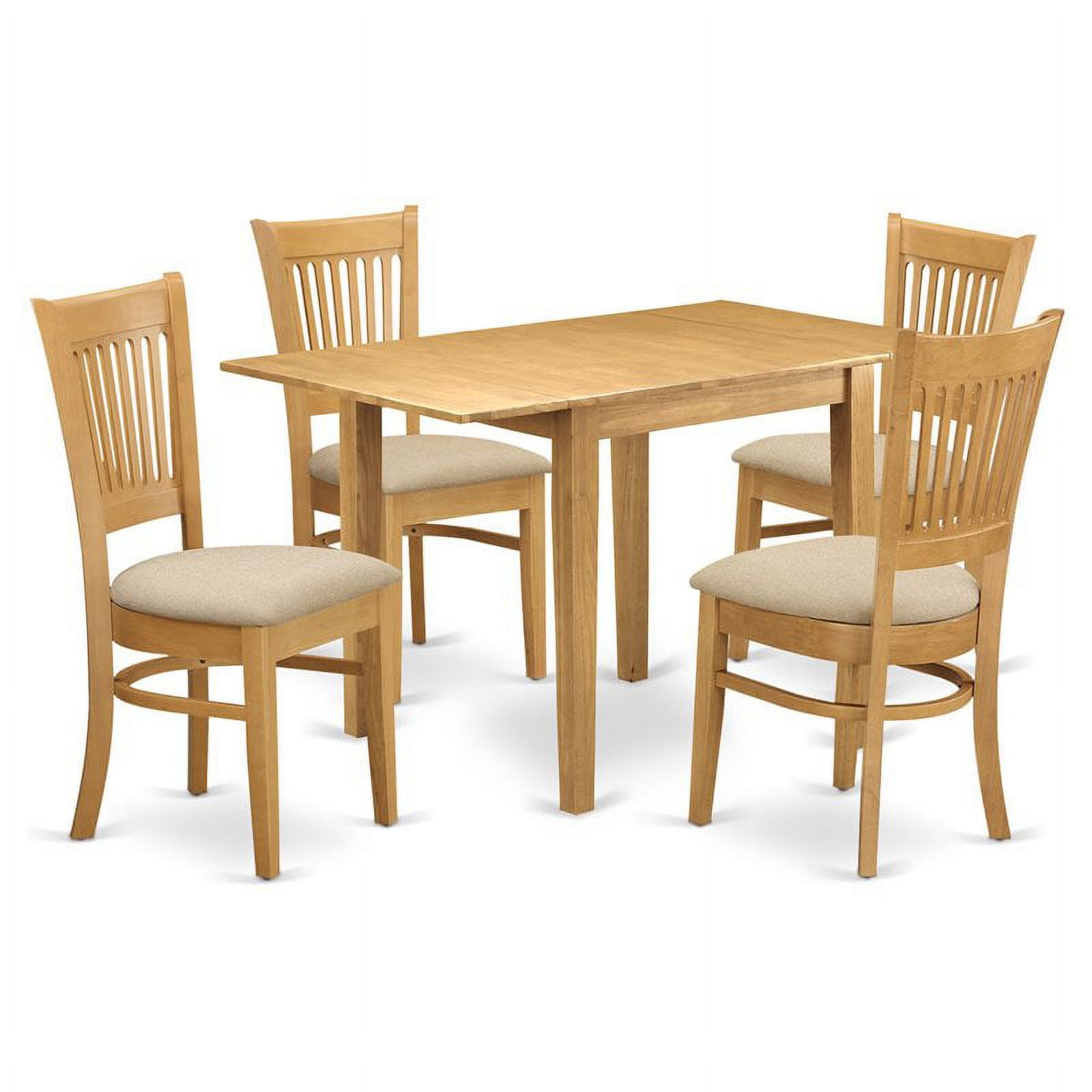 Pemberly Row 5piece Traditional Wood Set in Oak