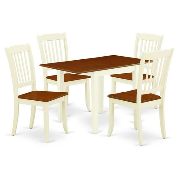 Pemberly Row 5-piece Wood Dining Room Set in Buttermilk/Cherry