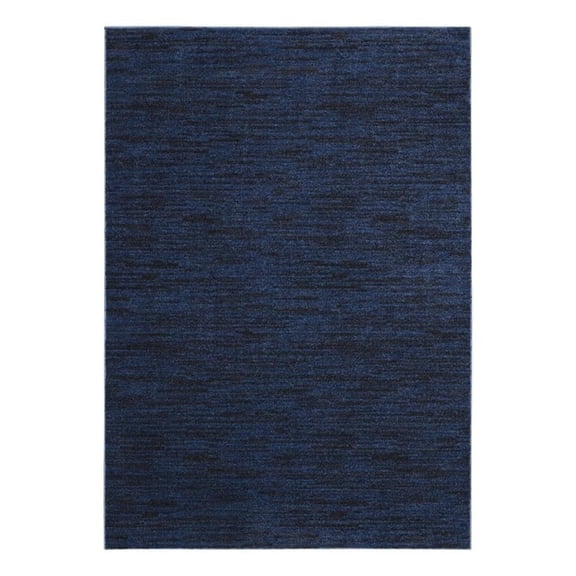 Pemberly Row 5' x 7' Midnight Blue Fabric Outdoor Area Rug (5' x 7')