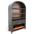thumbnail image 1 of Pemberly Row 51.5" Wide Arch Bookcase with Electric Fireplace, 1 of 2
