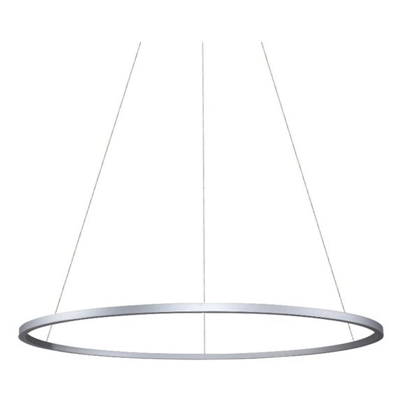 Pemberly Row 51" Height Adjustable ETL Integrated LED Chandelier Silver