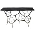 thumbnail image 1 of Pemberly Row 51" Live Edge Stone Console Table on Black Cast Iron Base, 1 of 2