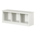 thumbnail image 1 of Pemberly Row 51"W Engineered Wood Mudroom Bench with Storage in White Pine, 1 of 7