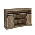 thumbnail image 1 of Pemberly Row 52" Sliding Door TV Stand in Rustic Oak, 1 of 5