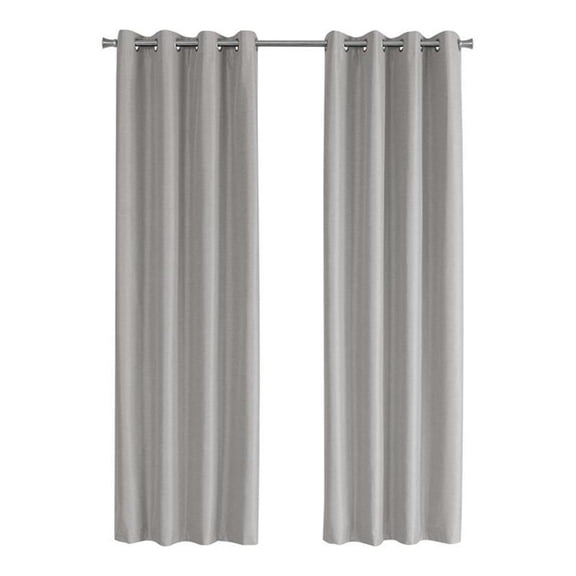 Pemberly Row 52"W x 95"H Blackout Thermal Insulated Curtain Set of 2 in Silver