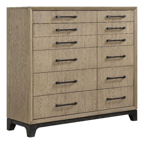 Pemberly Row 54" Brown Mid-Century Solid Oak Craftsmanship Master Chest