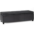 thumbnail image 1 of Pemberly Row 54" Contemporary Faux Leather Storage Bench in Brown, 1 of 7