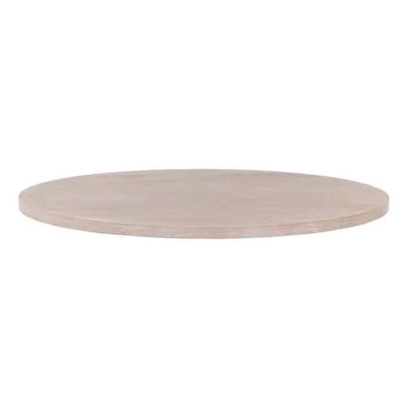 Pemberly Row 54" Round Acacia Veneer Wood Dining Table Top in Gray