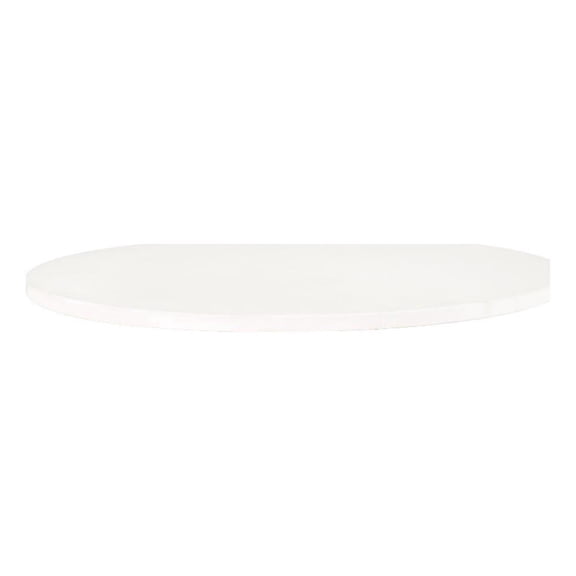 Pemberly Row 54" Round Concrete Resin Dining Table Top in White