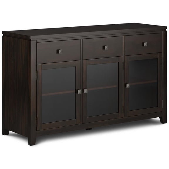 Pemberly Row 54" Solid Wood Sideboard Buffet with Storage in Mahogany