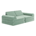 thumbnail image 1 of Pemberly Row 56" Foam Modular Kids Play Couch with 6 Sectional Sofa Pieces-Sage, 1 of 21