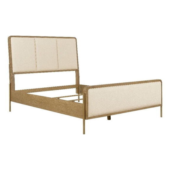 Pemberly Row 56-Inch Eastern King Panel Bed in Cream and Sand Wash