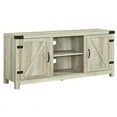 thumbnail image 1 of Pemberly Row 58" Farmhouse Barn Door TV Stand Console in Rustic White Oak, 1 of 4