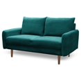 thumbnail image 1 of Pemberly Row 58" Round Arm Fabric Standard Loveseat in Teal Blue, 1 of 10