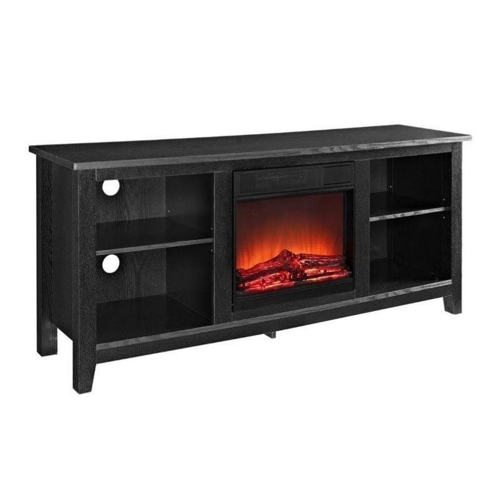 CHITOOMA 1400W Electric Fireplace TV Stand TV Console with 23 Fireplace for up to 65 inch TVs with Adjustable Shelves Grey