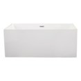 thumbnail image 1 of Pemberly Row 59" x 30" Freestanding Soaking Acrylic Bathtub in White, 1 of 15