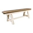 thumbnail image 1 of Pemberly Row 5ft Transitional Wood Plank Style Bench in Natural, 1 of 4