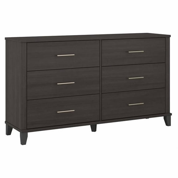 Pemberly Row 6 Drawer Dresser in Storm Gray - Engineered Wood