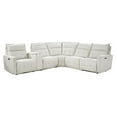 thumbnail image 1 of Pemberly Row 6-Piece Fabric Modular Power Reclining Sectional in White, 1 of 9