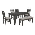 thumbnail image 1 of Pemberly Row 6-piece Transitional Wood Rectangular Dining Set in Gray, 1 of 13