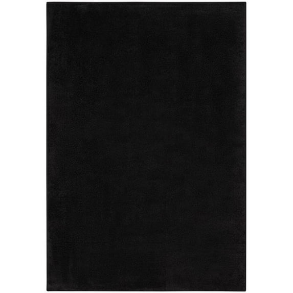 Pemberly Row 6' x 9' Black Fabric Outdoor Area Rug (6' x 9')