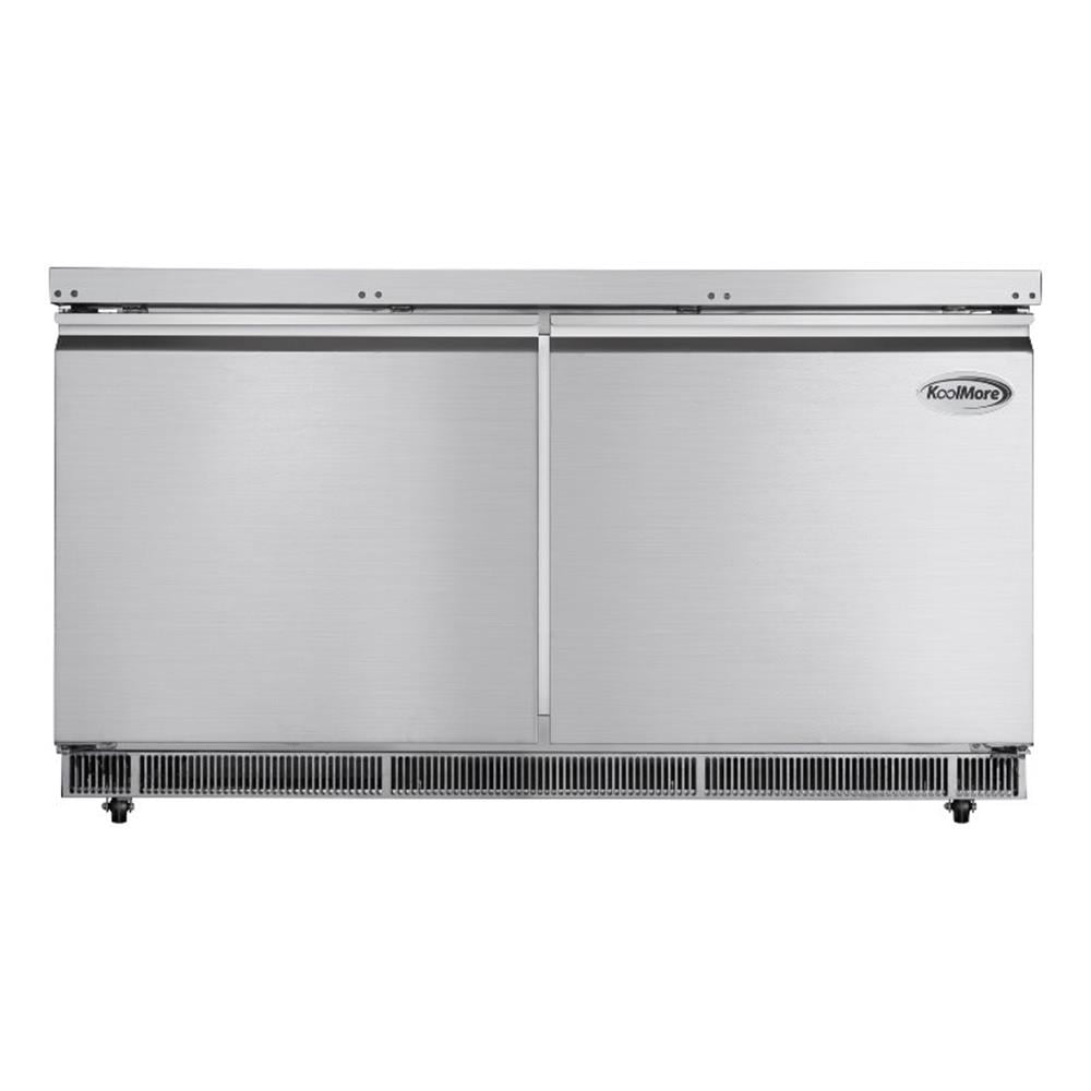 Pemberly Row 60" Commercial Refrigerated Prep Station Cold Table Refrigerator