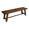 thumbnail image 1 of Pemberly Row 60" Dining Bench with Rectangular Seat in Rich Brown Acacia Wood, 1 of 9