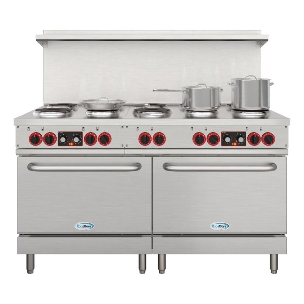 Pemberly Row 60" Electric Range with 10 Burners & 2 Standard Electric Ovens