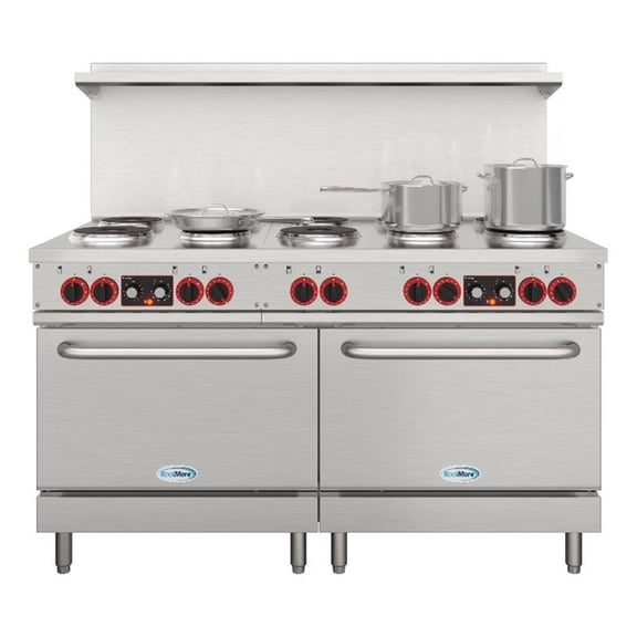 Pemberly Row 60" Electric Range with 10 Burners & 2 Standard Electric Ovens