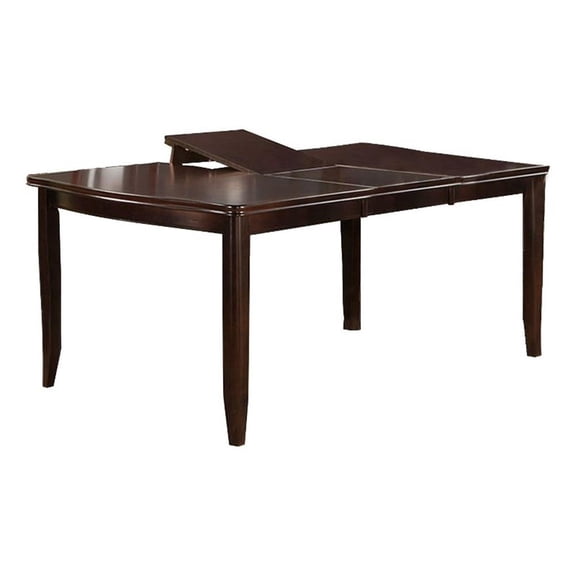 Pemberly Row 60 Inch Extendable Dining Table with 2 Butterfly Leaves in Brown