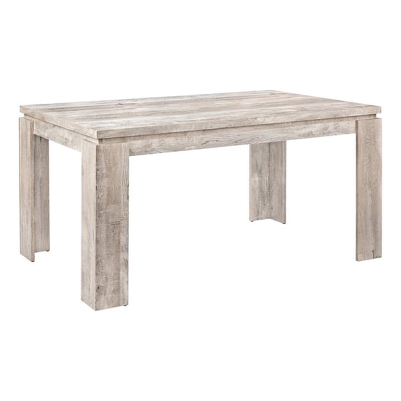 Pemberly Row 60" Rectangular Dining Table in Taupe Reclaimed Wood Look