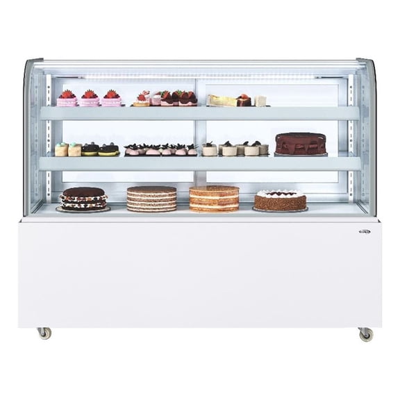 Pemberly Row 60" Refrigerated Bakery Display Case 176 cu. ft. in White