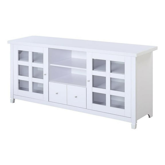 Pemberly Row 60" TV Stand Entertainment Console in White