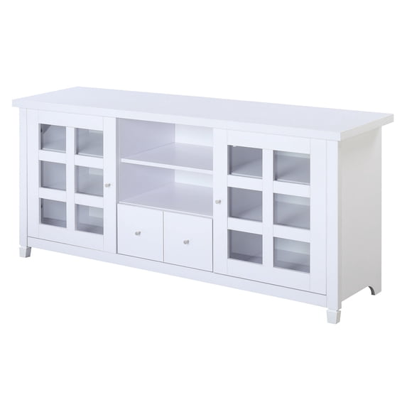 Pemberly Row 60" TV Stand Entertainment Console in White