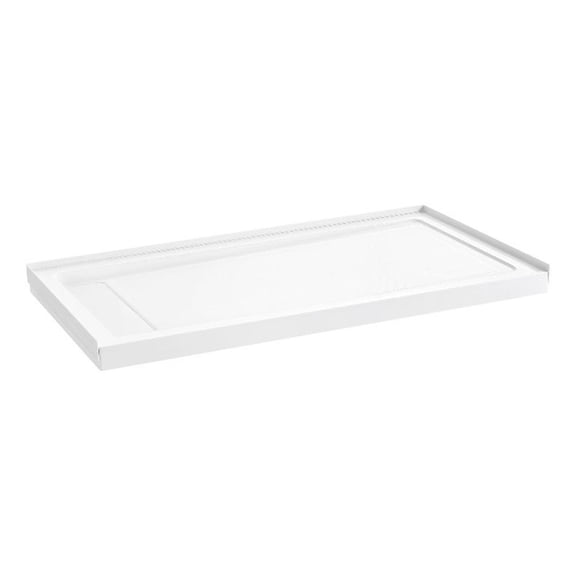 Pemberly Row 60"W x 32"D Reversible Shower Base with Hidden Side Drain