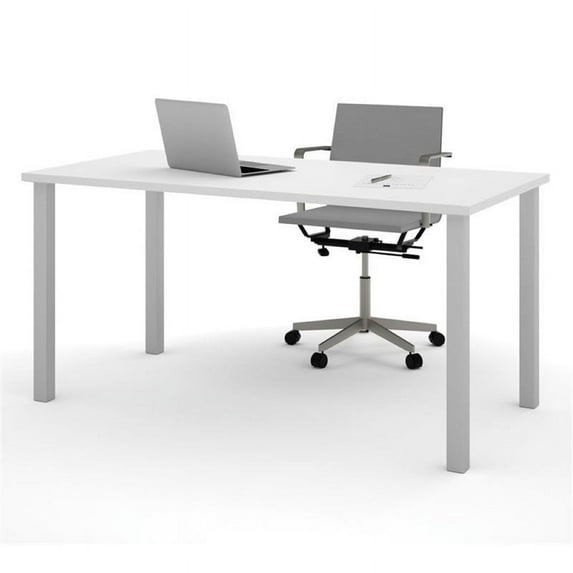 Pemberly Row 60" Writing Desk in White